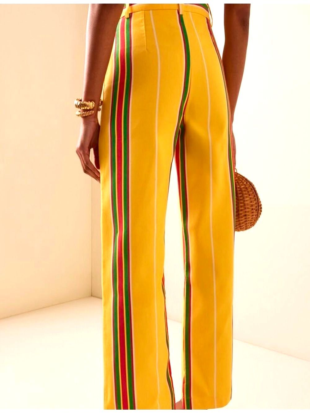 LA VESTE Darling Pippi Striped High-Waisted Trouser Pants Sz 2/S NWT $255!! - Picture 3 of 6